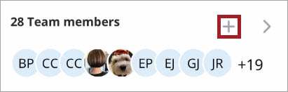Team members widget
